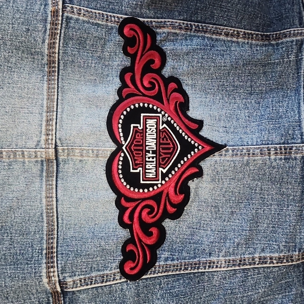 Nobo Denim Jacket with Harley Davidson Patch